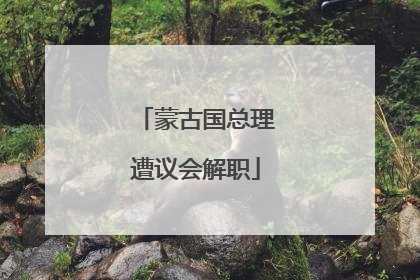 蒙古国总理遭议会解职