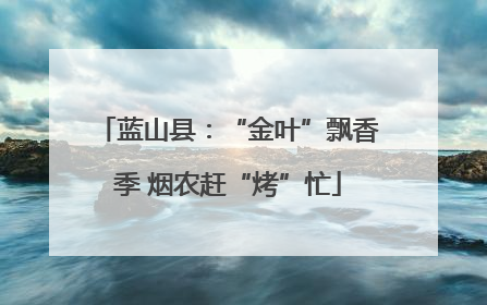 蓝山县：“金叶”飘香季 烟农赶“烤”忙