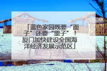 蓝色家园既要“面子”还要“里子”！厦门加快建设全国海洋经济发展示范区