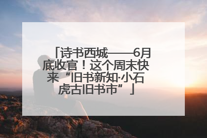 诗书西城——6月底收官！这个周末快来“旧书新知·小石虎古旧书市”