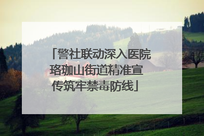 警社联动深入医院 珞珈山街道精准宣传筑牢禁毒防线