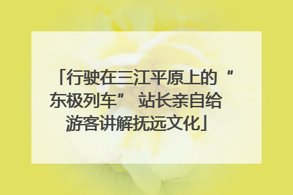行驶在三江平原上的“东极列车” 站长亲自给游客讲解抚远文化