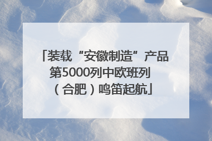 装载“安徽制造”产品 第5000列中欧班列（合肥）鸣笛起航
