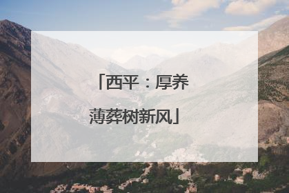 西平：厚养薄葬树新风