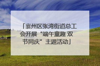 襄州区张湾街道总工会开展“端午童趣 双节同庆”主题活动