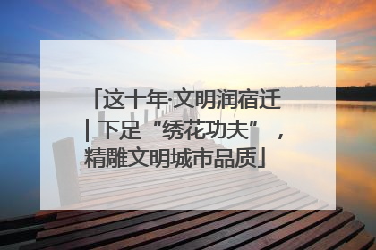 这十年·文明润宿迁｜下足“绣花功夫”，精雕文明城市品质