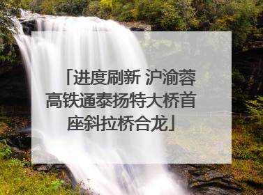 进度刷新 沪渝蓉高铁通泰扬特大桥首座斜拉桥合龙