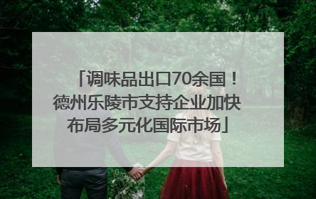 调味品出口70余国！德州乐陵市支持企业加快布局多元化国际市场