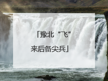 豫北“飞”来后备尖兵
