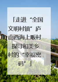 走进“全国文明村镇”庐山西海上畈村 探寻和美乡村的“幸福密码”