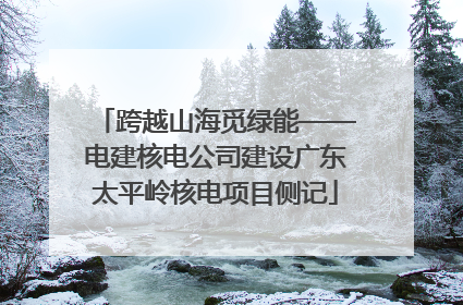 跨越山海觅绿能——电建核电公司建设广东太平岭核电项目侧记