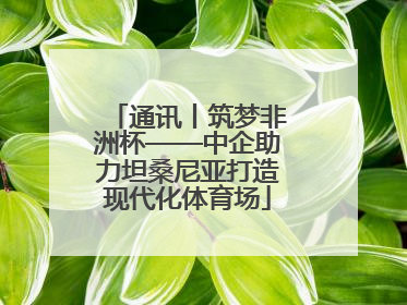 通讯丨筑梦非洲杯——中企助力坦桑尼亚打造现代化体育场