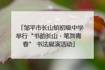 邹平市长山镇初级中学举行“书韵长山・笔舞青春” 书法展演活动