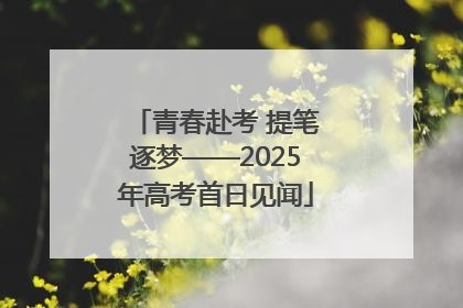 青春赴考 提笔逐梦——2025年高考首日见闻