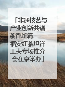 非遗技艺与产业创新共谱茶香新篇——福安红茶坦洋工夫专场推介会在京举办