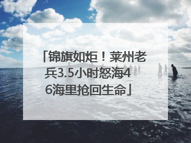 锦旗如炬！莱州老兵3.5小时怒海46海里抢回生命