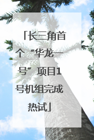 长三角首个“华龙一号”项目1号机组完成热试