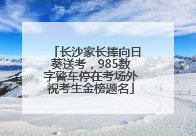长沙家长捧向日葵送考，985数字警车停在考场外祝考生金榜题名
