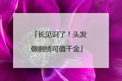 长见识了！头发做刺绣可值千金