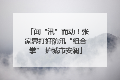 闻“汛”而动！张家界打好防汛“组合拳” 护城市安澜
