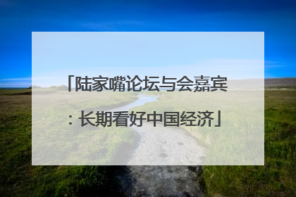 陆家嘴论坛与会嘉宾：长期看好中国经济
