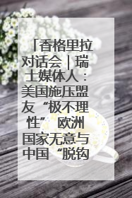 香格里拉对话会｜瑞士媒体人：美国施压盟友“极不理性” 欧洲国家无意与中国“脱钩断链”