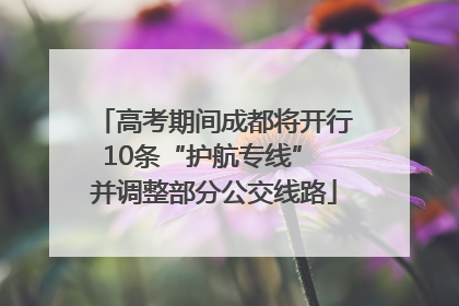 高考期间成都将开行10条“护航专线” 并调整部分公交线路