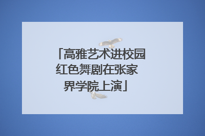 高雅艺术进校园 红色舞剧在张家界学院上演