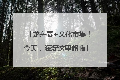 龙舟赛+文化市集！今天，海淀这里超嗨