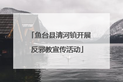 鱼台县清河镇开展反邪教宣传活动