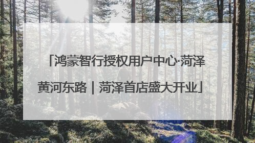 鸿蒙智行授权用户中心·菏泽黄河东路｜菏泽首店盛大开业
