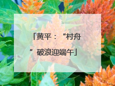 黄平：“村舟”破浪迎端午