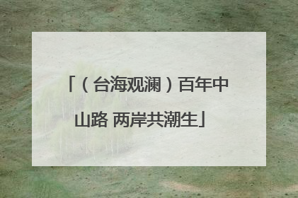 （台海观澜）百年中山路 两岸共潮生
