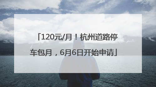120元/月！杭州道路停车包月，6月6日开始申请