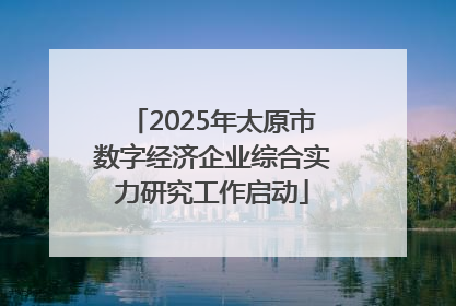 2025年太原市数字经济企业综合实力研究工作启动