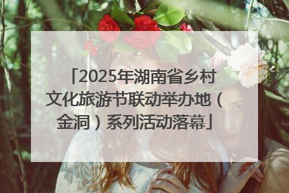 2025年湖南省乡村文化旅游节联动举办地（金洞）系列活动落幕