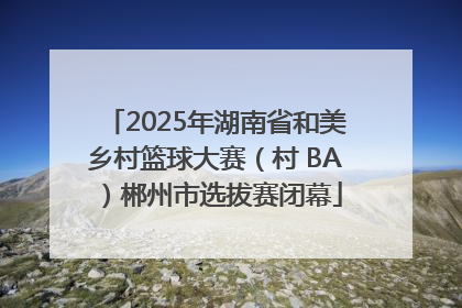 2025年湖南省和美乡村篮球大赛（村 BA）郴州市选拔赛闭幕