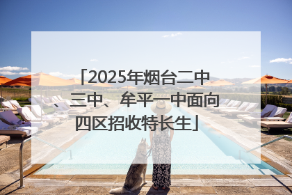 2025年烟台二中、三中、牟平一中面向四区招收特长生
