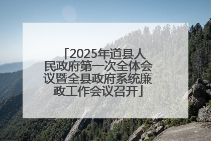2025年道县人民政府第一次全体会议暨全县政府系统廉政工作会议召开