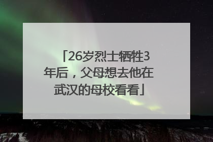 26岁烈士牺牲3年后，父母想去他在武汉的母校看看