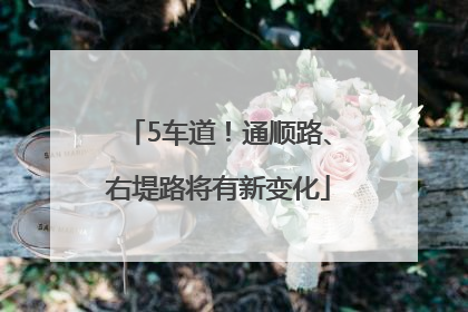 5车道！通顺路、右堤路将有新变化