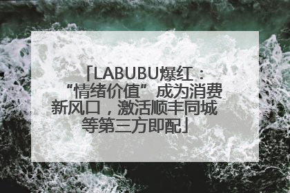 LABUBU爆红：“情绪价值”成为消费新风口，激活顺丰同城等第三方即配